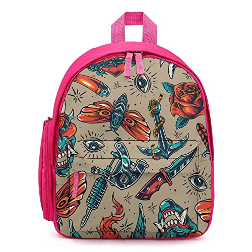 Kleinkind Rucksack Kinderrucksack Leichte Büchertasche Einfache Schultasche für Grundschule Kindergarten Augen böse Aufkleber von Pt'amour