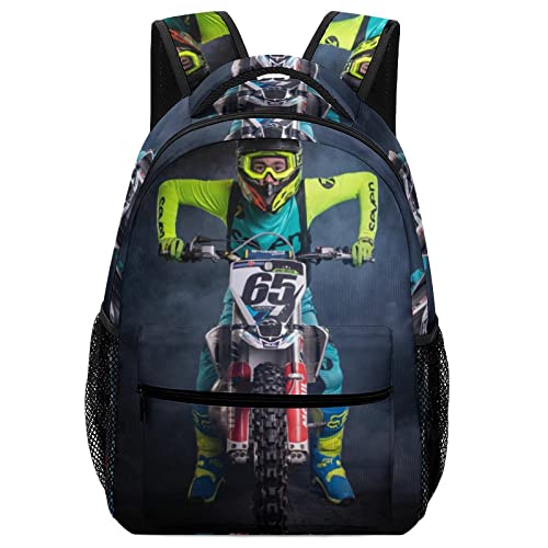 Personalisierte Rucksack Damen Lässiger Tagesrucksack Reiserucksack Teenager Süße Schulrucksack Mädchen Motocross 65 von Pt'amour