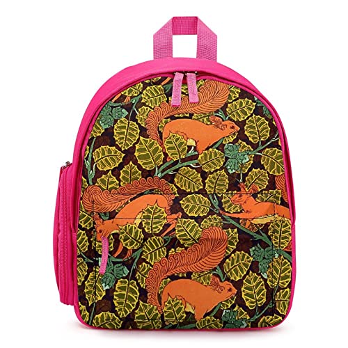 Personalisierte Schulrucksack Lässiger Kinderrucksack Mädchen Jungen Daypack für Schule Reisen Freizeit Gelber Eichhörnchen-Herbst von Pt'amour