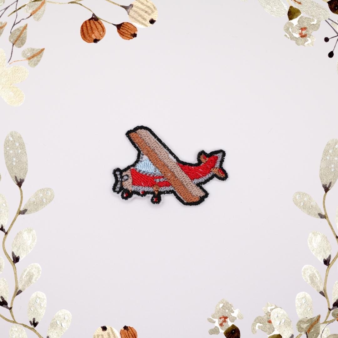 Flugzeug Gesticktes Bügelbild Kinderkleidung Accessoires von PtchsDE