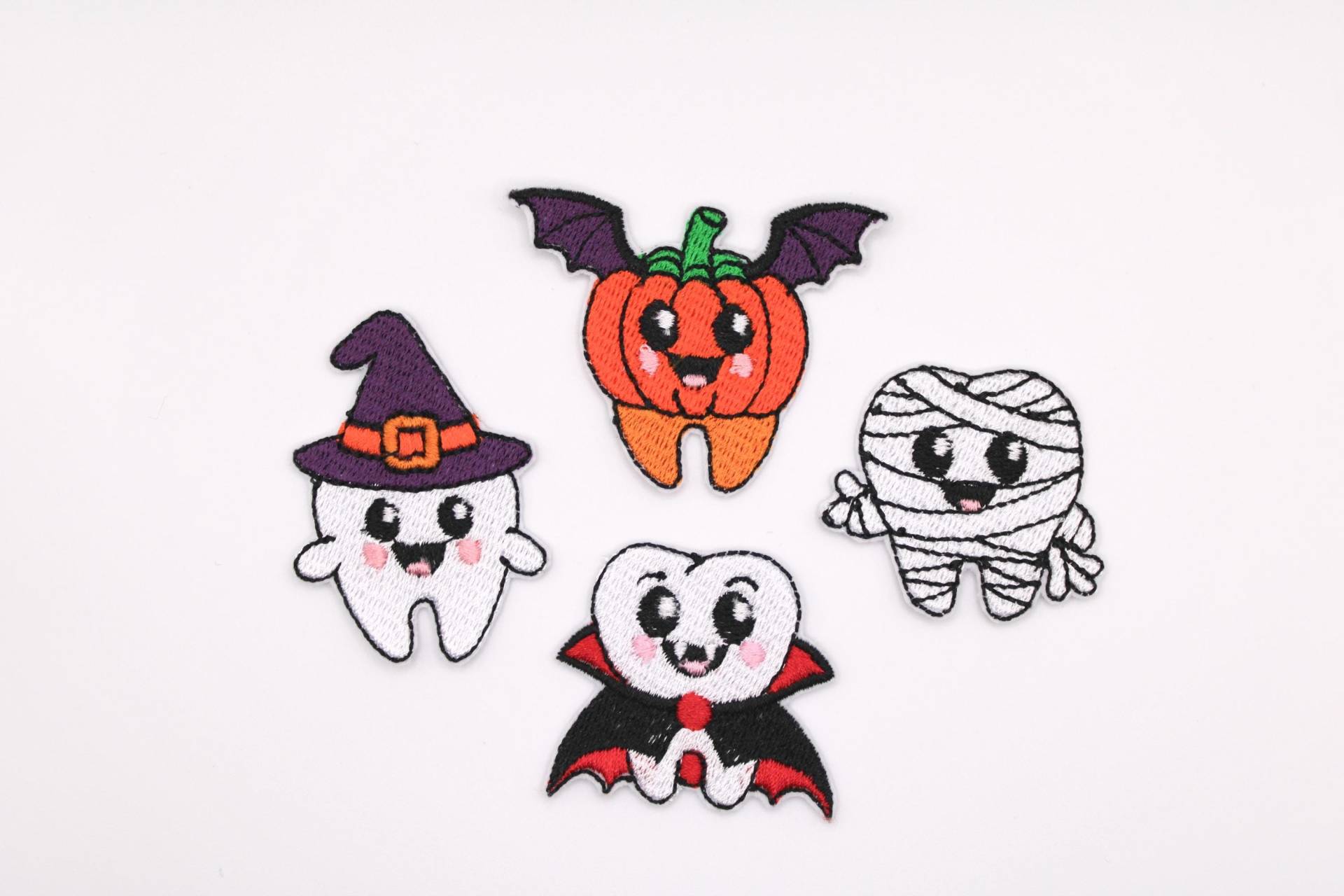 Halloween Zahnaufnäher Gestickte Zahnarzt Geschenke Für Kinder & Patienten | Set Oder Einzeln von PtchsDE