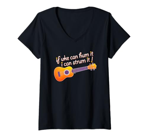 Damen Lustiges Ukulele-Humor oder Witz für Ukulele-Spieler Stolz T-Shirt mit V-Ausschnitt Damen Lustiges Ukulele-Humor oder Witz für Ukulele-Spieler Stolz T-Shirt mit V-Ausschnitt von Ptera: For Proud Ukulele Players in Team Ukulele