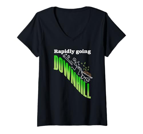 Damen Lustiger Garten Witz für Ältere Gärtner oder Senioren Humor T-Shirt mit V-Ausschnitt von Ptera: Funny Gardening Humour for Gardeners