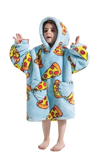 Pterygoid Übergroße Kinder Hoodie Decke mit Ärmeln und Kapuze, Flauschiger Hoodie Sweatshirt,Super Weich und bequem Kuschelpullover für Kleiner Mädchen Jungen Kleinkind 3-6Jahr von Pterygoid