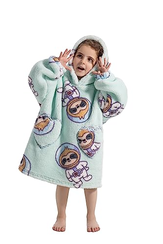 Pterygoid Übergroße Kinder Hoodie Decke mit Ärmeln und Kapuze, Flauschiger Hoodie Sweatshirt,Super Weich und bequem Kuschelpullover für Kleiner Mädchen Jungen Kleinkind 3-6Jahr von Pterygoid