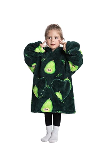 Pterygoid Übergroße Kinder Hoodie Decke mit Ärmeln und Kapuze, Flauschiger Hoodie Sweatshirt,Super Weich und bequem Kuschelpullover für Kleiner Mädchen Jungen Kleinkind 3-6Jahr von Pterygoid