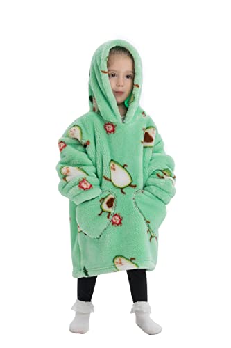 Pterygoid Übergroße Kinder Hoodie Decke mit Ärmeln und Kapuze, Flauschiger Hoodie Sweatshirt,Super Weich und bequem Kuschelpullover für Kleiner Mädchen Jungen Kleinkind 3-6Jahr von Pterygoid