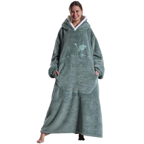 Pterygoid Verlängert Übergroße Hoodie Decke,Decken Hoodie Damen mit Tasche und Kapuze,Superweiche und Warme Kuschelpullover Herren Tragbare Decke Für Erwachsene Jungen von Pterygoid
