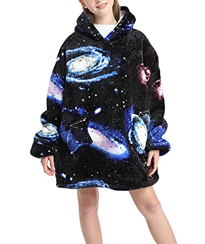 Übergroße Hoodie Decke,Flanell Sweatshirt Decke,Kuscheldecke mit ärmel,Kuschelpullover Für Kinder Junge Mädchen von Pterygoid