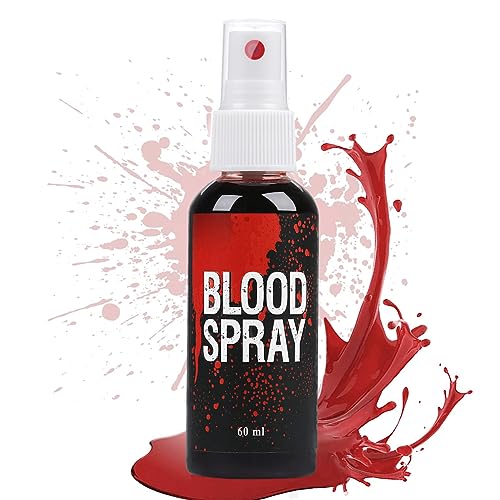 Kunstblut-Set, 60 ml Kunstblutspray, 60 ml tropfendes Blut und 40 ml geronnenes Gel-Blut, Abwaschbares Kunstblut für Halloween, Make-up für Kostüm, Zombie, Vampir Cosplay, Verkleidung, Spray von Ptesuply