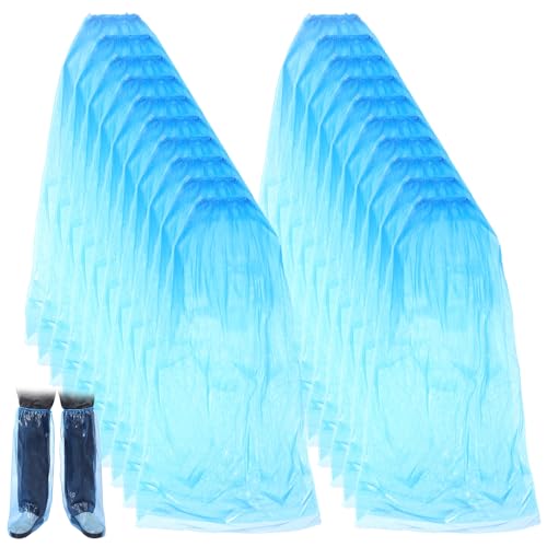 Ptwola 20er-Pack (10 Paar) Schuhüberzieher Einweg Wasserdicht Schuhüberzieher überzieher Mehrweg Transparent überziehschuhe für den Innenbereich an regnerischen Tagen für Damen und Herren von Ptwola