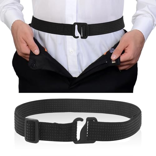 Ptwola Hemd Bleiben Gürtel Bauchfreies Top Taillenband Gürtel-Stil Hemdhalter Verstellbares Gummiband mit Rutschfestem Stretch-Halter für Männer und Frauen Jeans, Hosen, Kleider von Ptwola