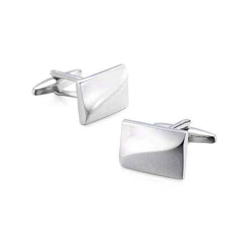 ​​Lasergravierte Manschettenknöpfe für Herren, rundes/eckiges Metall, französisches Hemd, Hochzeitsgeschenk​​,Farbe 27,Einheitsgröße von Puasny