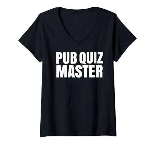 Damen Pub Quiz Master - Pub Quiz Team Geschenk T-Shirt mit V-Ausschnitt von Pub Quiz Co