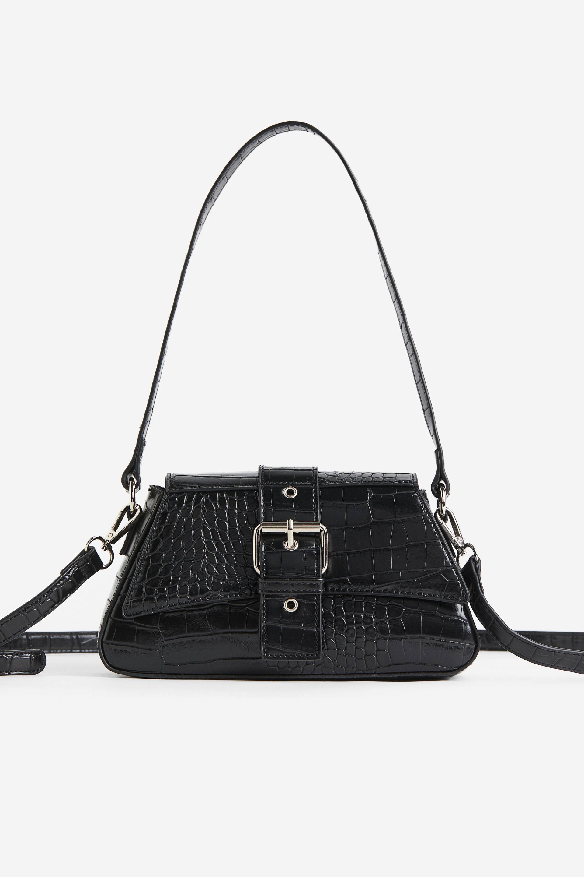 Public Desire Schultertasche Mit Schnallendetail Schwarz Kroko, Schultertaschen in Größe Onesize. Farbe: Black croc von Public Desire