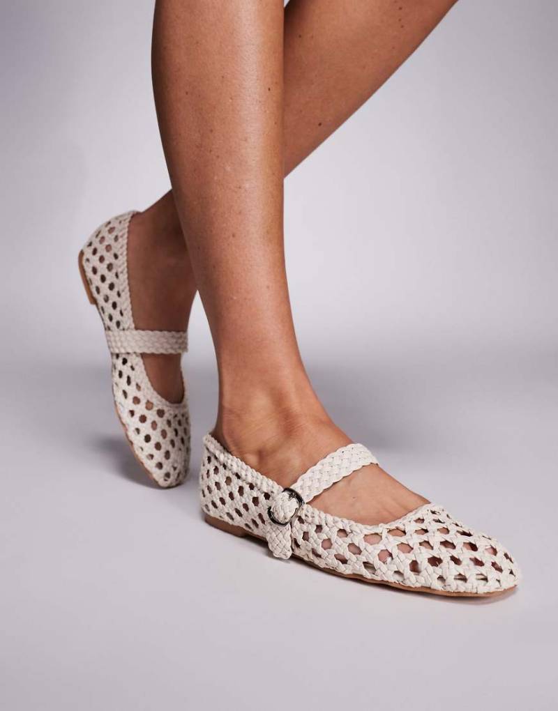 Public Desire - Winoma - Ballerinas in Weiß-Bunt von Public Desire