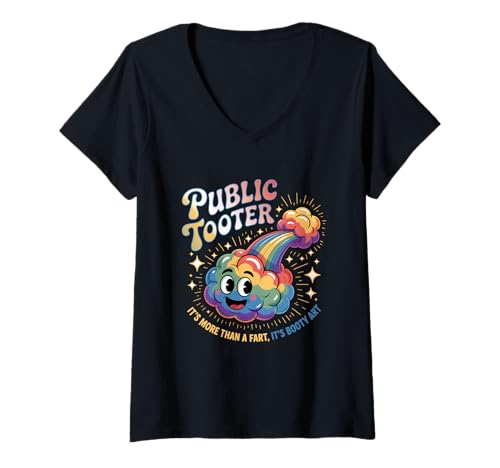 Damen Public Tooter It's More Than A Fart It's Booty Art Meme Adult T-Shirt mit V-Ausschnitt Damen Public Tooter It's More Than A Fart It's Booty Art Meme Adult T-Shirt mit V-Ausschnitt von Public Tooter Its More Than A Fart It's Booty