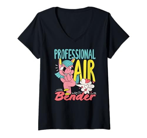 Damen Public Tooter Lustig Unangemessener Mutiger Peinlicher Furz T-Shirt mit V-Ausschnitt von Public Tooting Funny Inappropriate Bold gifts