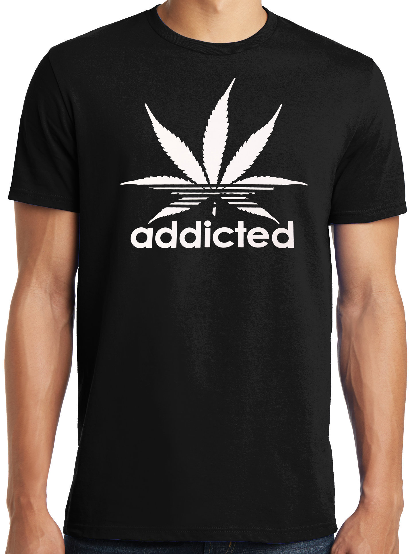 Big Guys Rule Und Tall King Size Lustig Addicted Pot Blatt Addidas Logo Parodie T-Shirt von PubliciTeeZ