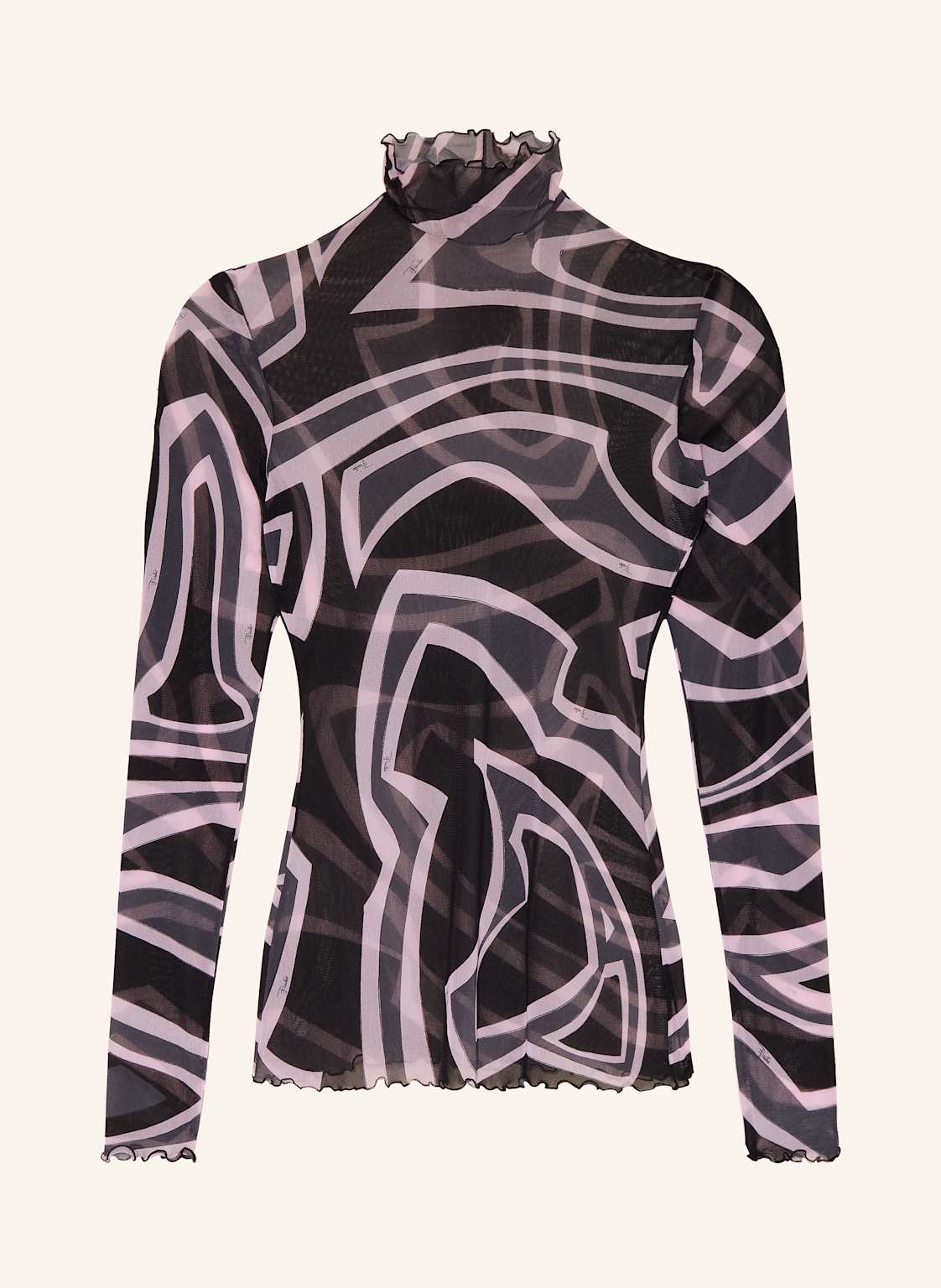 Pucci Longsleeve Aus Mesh schwarz von Pucci