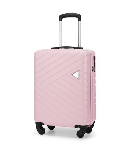 Puccini Koffer Reisekoffer Hartschalen Trolly Beautycase Malaga (Rosa (3C), Kabinenkoffer) von PUCCINI