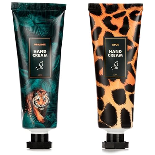 Cráme pour les mains feuchtigkeitsspendend, 50 ml Spots & Stripes - Tiger & Léopard Parfums Orange & Aloe Véra von Puckator