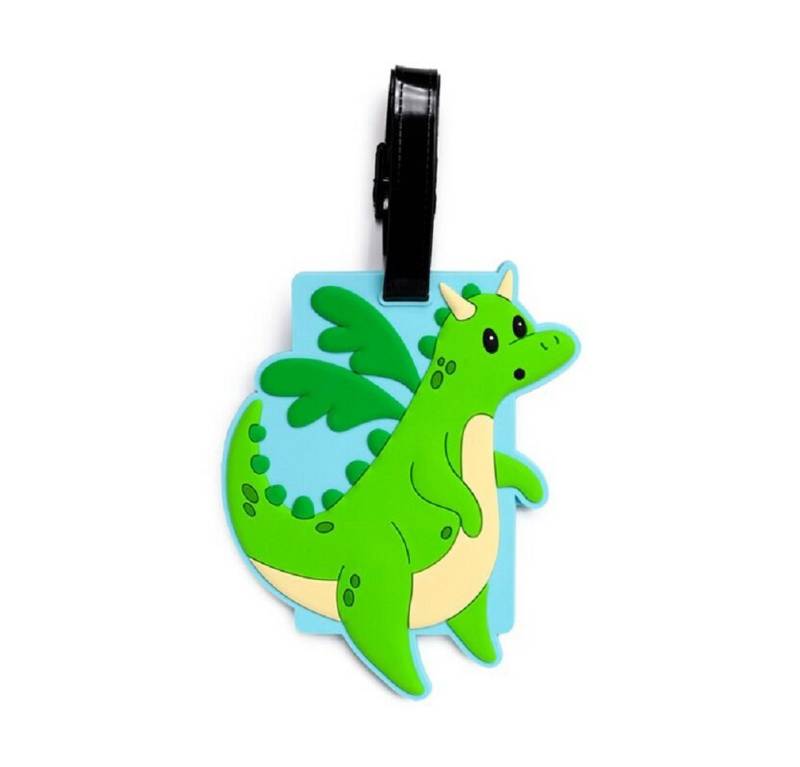 Puckator Gepäckanhänger Drache (Taschenanhänger, 1-St., Kofferanhänger) Namensschild, Knights & Dragons von Puckator