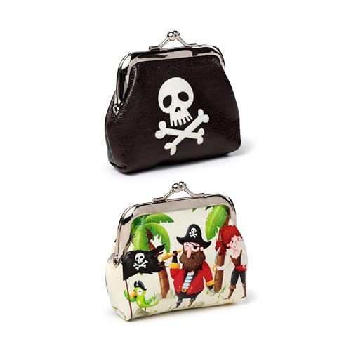 Puckator Jolly Roger Piraten-Tic-Tac-Geldbörse – Damen Damen schlanke Geldbörsen für Damen – Münztasche Geldbörse Herren – Kartenhalter mit Reißverschluss – kleine Geldtasche, mehrfarbig, Tragbar, von Puckator
