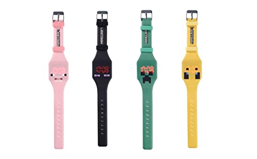 Puckator Minecraft Faces Digitaluhr aus Silikon Kinderuhr LED Freizeituhr Armbanduhr für Kinder, Erwachsene mit Uhrzeit Puckator Minecraft Faces Digitaluhr aus Silikon Kinderuhr LED Freizeituhr Armbanduhr für Kinder, Erwachsene mit Uhrzeit von Puckator