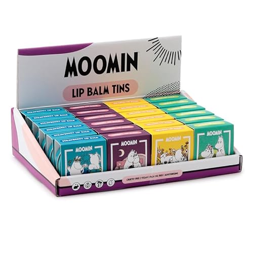 Puckator Moomin Lippenbalsam in einer Dose – Lippenpflege Stick Balms Chapstick Holiday Essentials für Frauen Familie – Lipbalm Feuchtigkeitspflege Peeling Creme – Pretty Cute Lip Blam Bam von Puckator
