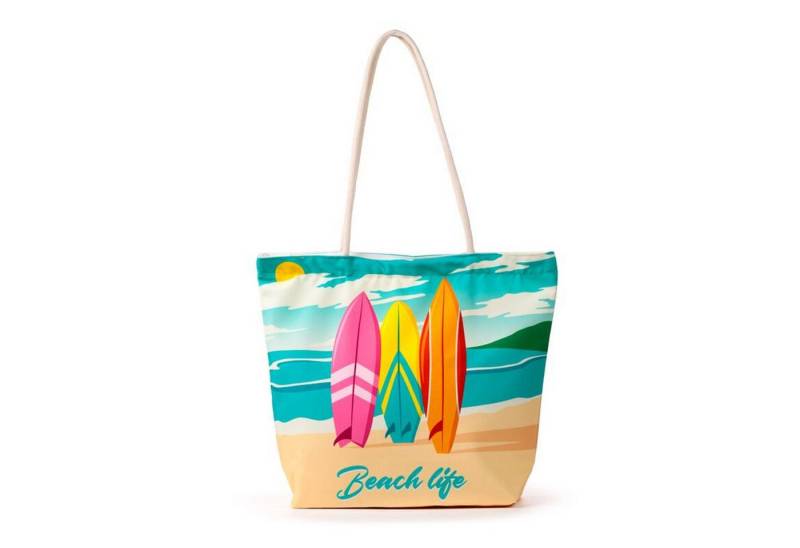 Puckator Strandtasche Beach Life Surf Strandtasche aus Segeltuch von Puckator