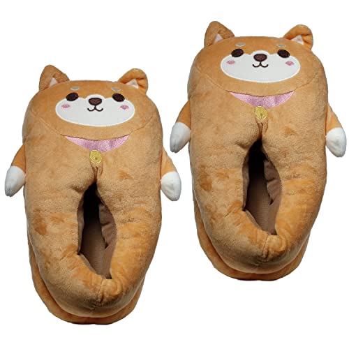 Puckator Unisex Slip38 Hausschuhe-Hund Shiba Inu-süße Tiere (Einheitsgröße), Mehrfarbig, Medium von Puckator