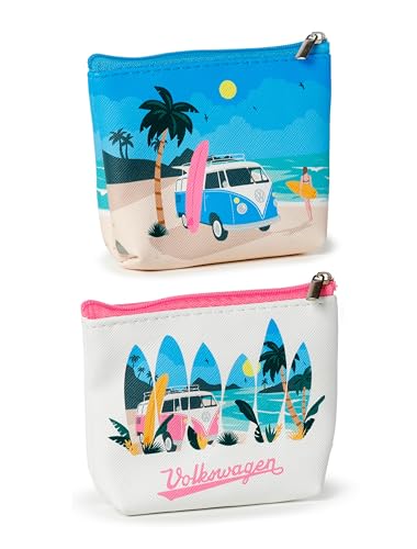 Puckator Volkswagen VW T1 Camper Bus Waves are Calling PVC-Geldbörse – Damen Damen schlanke Geldbörsen Geldbörse für Frauen Münztasche Geldbörse Herren Kartenhalter mit Reißverschluss kleine von Puckator