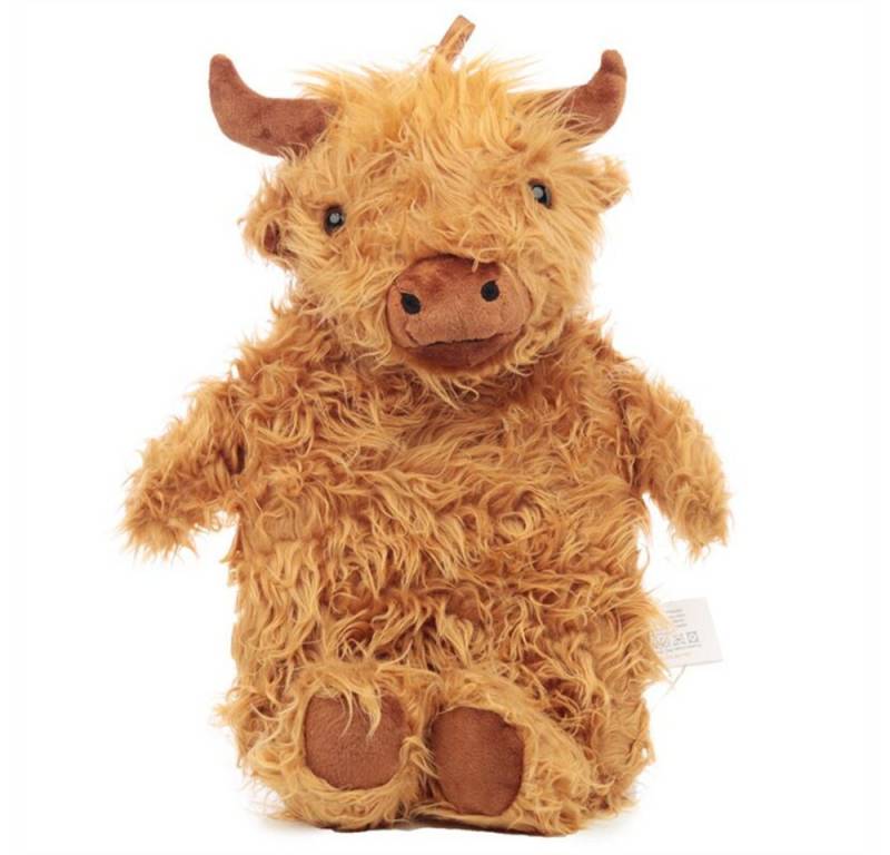 Puckator Wärmflasche Highland Coo Kuh Plüsch Hülle, (Bettflasche, 2-tlg., ca. 41 x 25 x 6 cm), perfekt für abendliches Kuscheln von Puckator