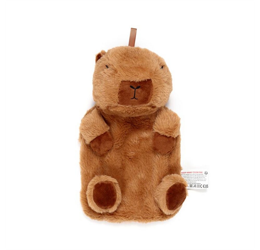 Puckator Wärmflasche mit Capybara Plüsch Hülle, (Bettflasche, 2-tlg., ca. 18 x 30 x 9 cm), perfekt für abendliches Kuscheln von Puckator