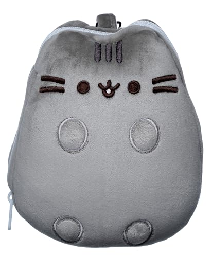 Pusheen Relaxeazzz Reisekopf- Kissen mit Augenmaske raun, mit Augenmaske, Bestickt, 95% Polyester, 5% Elasthan. von Puckator