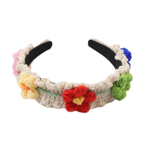 Elegante Breite Haarbänder Fotokabinen Requisiten Breites Stirnband Blumen Kopfschmuck Bohemia Stirnband Für Musikfestivals Blumen Stirnbänder Für Frauen von Puco