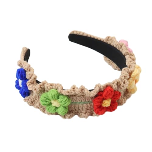 Elegante Breite Haarbänder Fotokabinen Requisiten Breites Stirnband Blumen Kopfschmuck Bohemia Stirnband Für Musikfestivals Blumen Stirnbänder Für Frauen von Puco