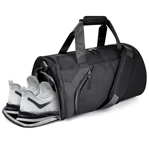 Pucuwu Turnbeutel für Damen & Herren mit Schuh- & Nassfach - Seesack für Reisen, Sport, Fitness & Workout, Schwarz, Turnbeutel Pucuwu Turnbeutel für Damen & Herren mit Schuh- & Nassfach - Seesack für Reisen, Sport, Fitness & Workout, Schwarz, Turnbeutel von Pucuwu