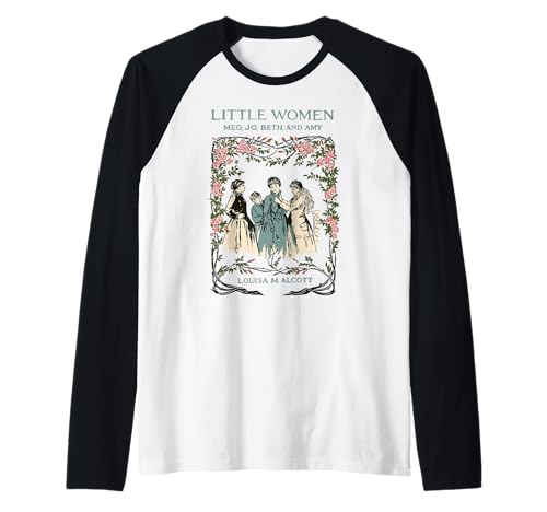 Alcott Little Women Charaktere Literaturbuch Illustration Raglan von Puddin Threads