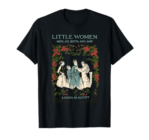Alcott Little Women Charaktere Literaturbuch Illustration T-Shirt Alcott Little Women Charaktere Literaturbuch Illustration T-Shirt von Puddin Threads