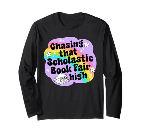 Retro Book Fair Damen Leselehrer Buchbibliothekarin Langarmshirt von Puddin Threads