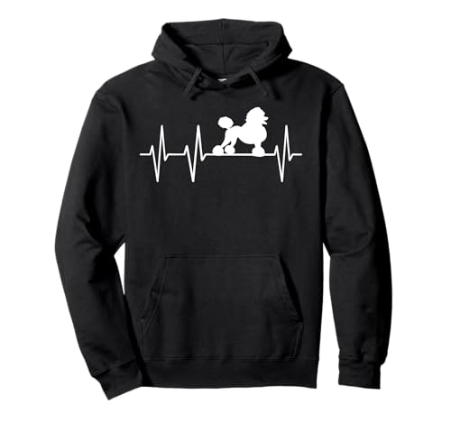 Pudel Heartbeat Hunde Herzschlag Hundebesitzer Design Damen Pullover Hoodie von Pudel Hund Grafik Illustration Hundeliebe Puls