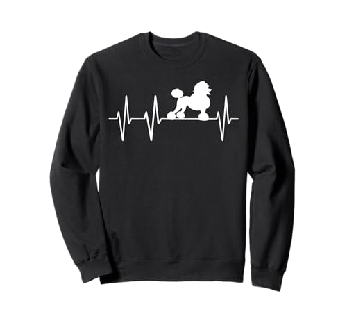 Pudel Heartbeat Hunde Herzschlag Hundebesitzer Design Damen Sweatshirt von Pudel Hund Grafik Illustration Hundeliebe Puls