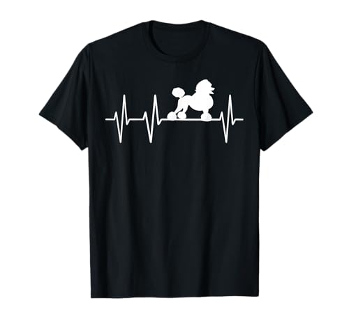 Pudel Heartbeat Hunde Herzschlag Hundebesitzer Design Damen T-Shirt von Pudel Hund Grafik Illustration Hundeliebe Puls