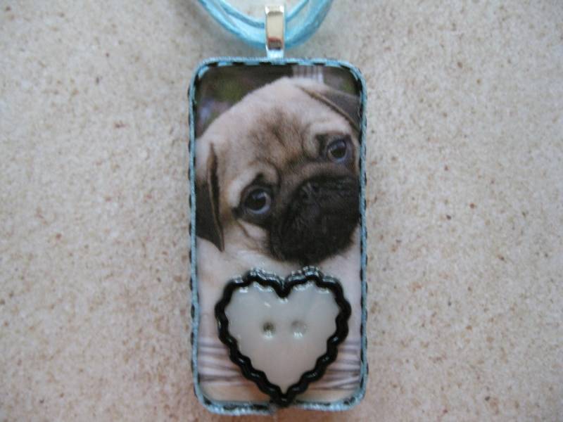 Rehkitz Liebe Mops Hundeanhänger von PudgyPugPendants