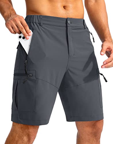 Pudolla Herren Wandershorts 22,9 cm Cargo-Shorts, dunkelgrau, XX-Large von Pudolla