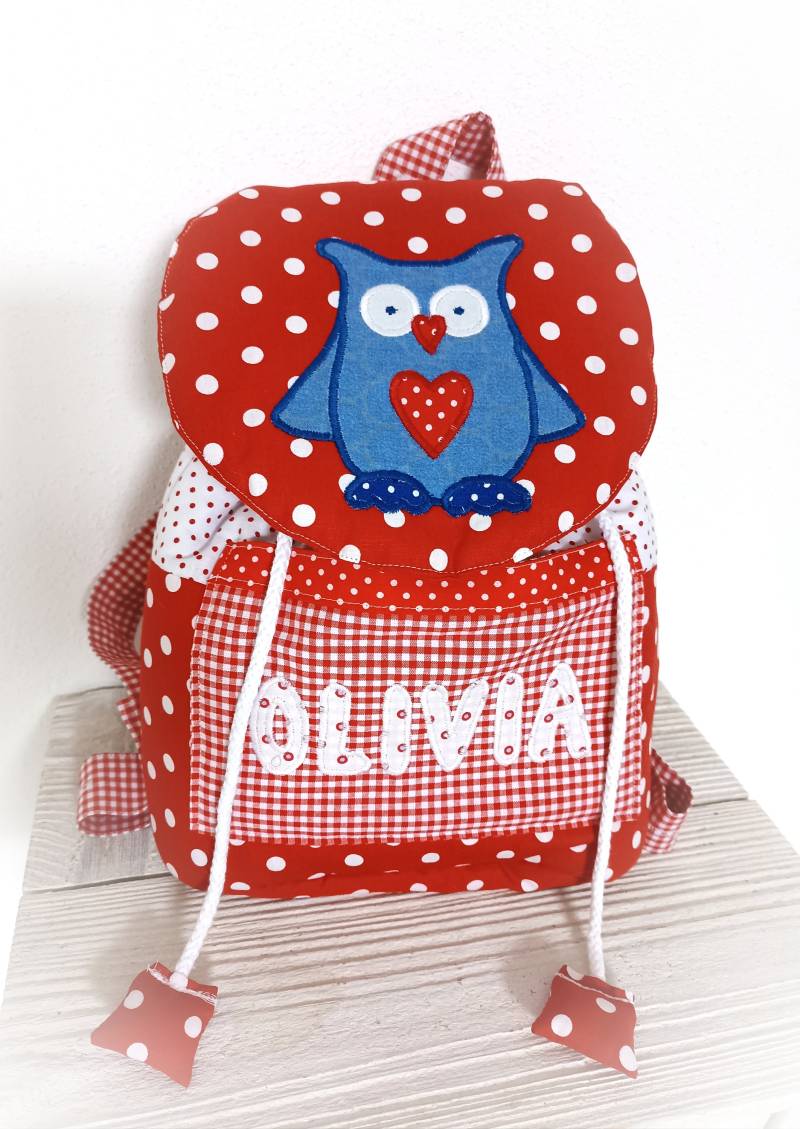 Kindergarten-Rucksack Mit Eule Und Namen von PueppisWelt