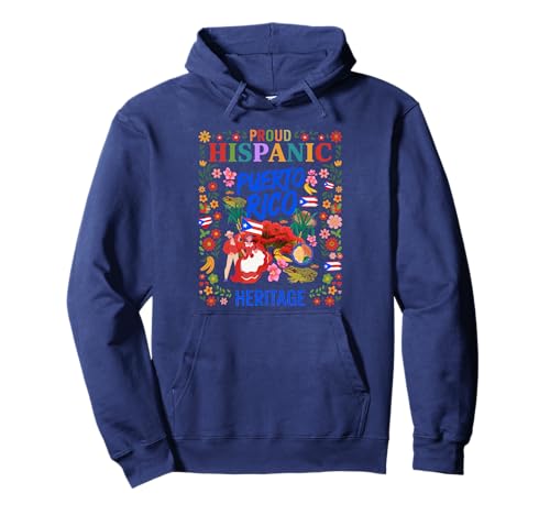 Puerto Rico Flagge Frauen Idee Herencia Hispana Puertorriqueña Pullover Hoodie von Puerto Rican Hispanic Heritage Month Idea For Kids