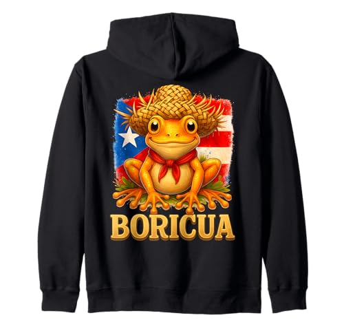 Boricua Coqui Frosch Taino Puerto Rico Puerto Rico Flagge Kinder Kapuzenjacke von Puerto Rican Hispanic Heritage Puerto Rico Apparel